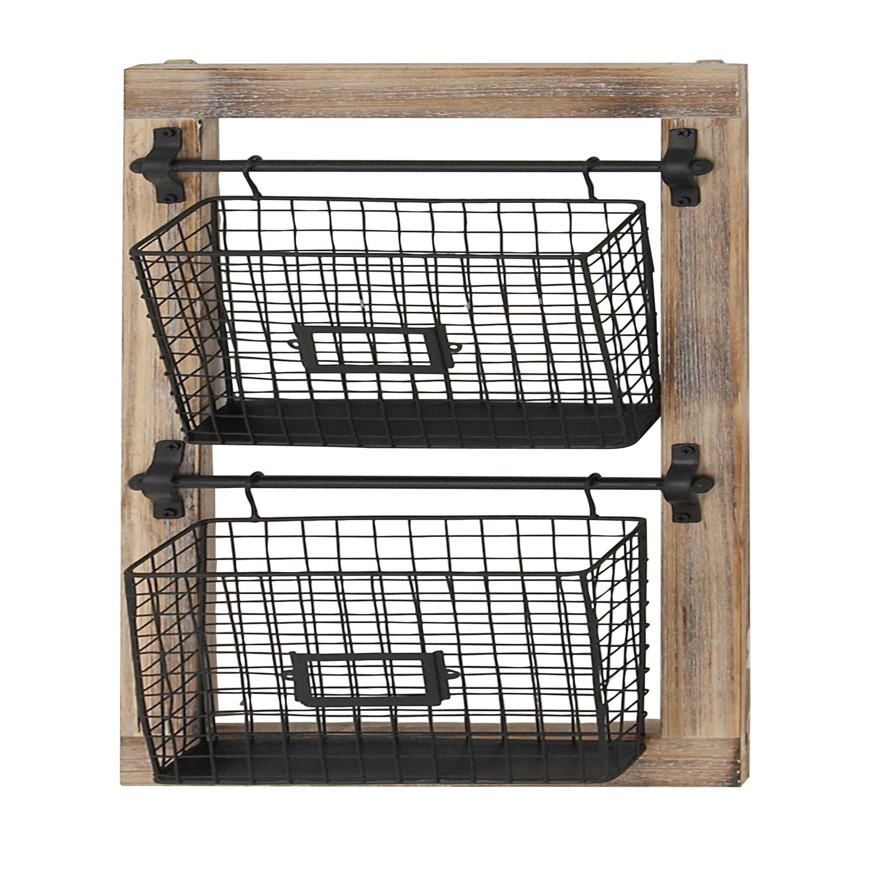 Black Metal Farmhouse Magazine Rack Holder Magazine Rack Holder, , alternate image number 2