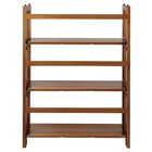 3-Shelf Folding Stackable Bookcase 27.5" Wide - Chestnut, , alternate image number null