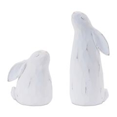 Carved Bunny Figurine Set of 4