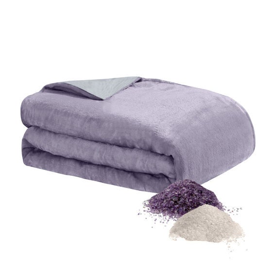 Crystal 15Lb Reversible Cooling Weighted 48X72 Blanket With Removable Cover Weighted Blanket & Cover, , alternate image number null