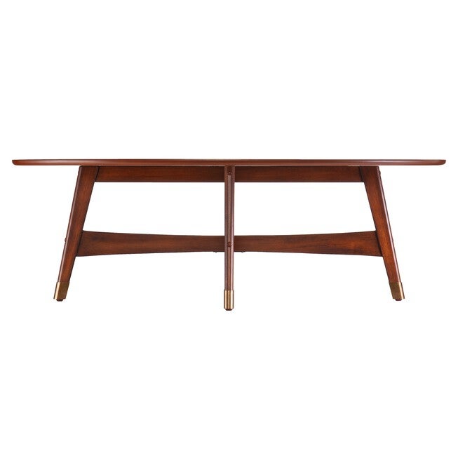 Rhoda Oval Midcentury Modern Coffee Table, , alternate image number null