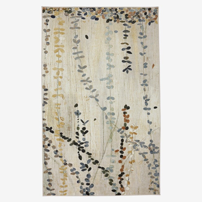 Non-Skid Printed Loop 30 inches x 46 inches Scatter Mat, VINES, hi-res image number null