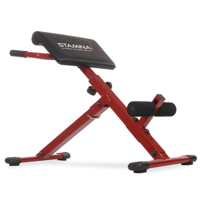Stamina X Hyperextension Bench, RED BLACK, hi-res image number null