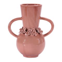 Storeware Vase with Floral Accent Set of 2