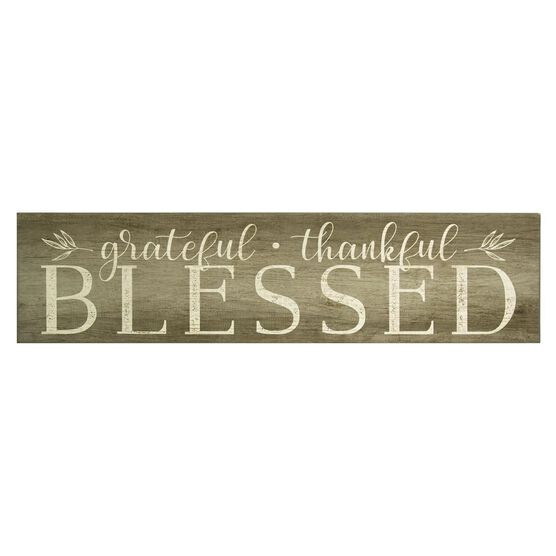 Grateful, Thankful, Blessed Wall Art, NEUTRAL, hi-res image number null