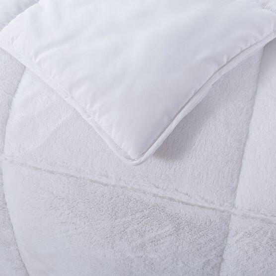 Cozy Down Alternative Reversible Comforter, White, , alternate image number null