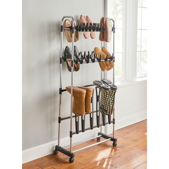 Rolling Boot Storage Rack, CHROME, hi-res image number null