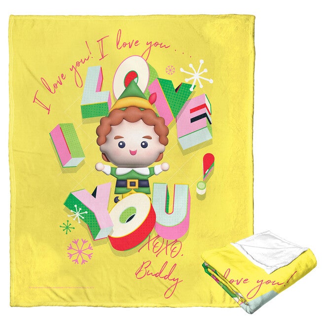 Wb Elf I Love You Silk Touch Throw Blanket, O, hi-res image number 0