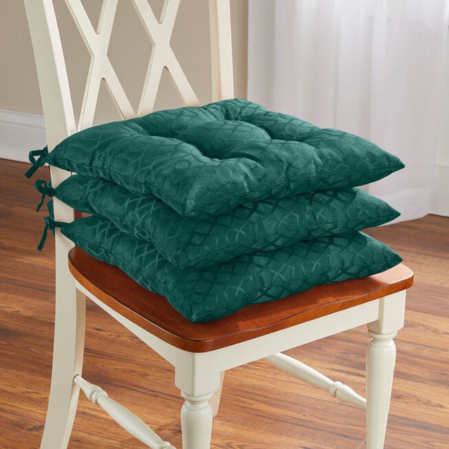 Jacquard Chair Pad, HUNTER GREEN, hi-res image number null