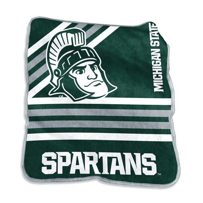 Michigan State Raschel Throw Home Textiles, MULTI, hi-res image number null
