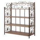Brown Iron Farmhouse Baker'S Rack, BROWN, hi-res image number null
