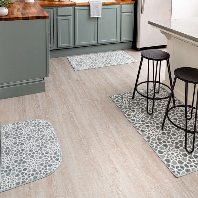 Mosaic Tile Grey Kitchen Rug, , alternate image number 9