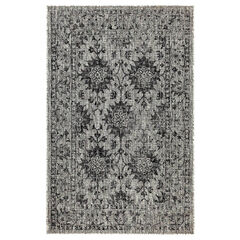Carmel Vintage Floral Indoor/Outdoor Area Rug Black