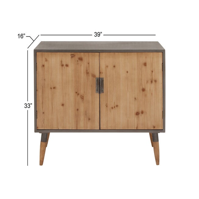 Brown Wood Modern Cabinet, 34x39x17, , alternate image number null