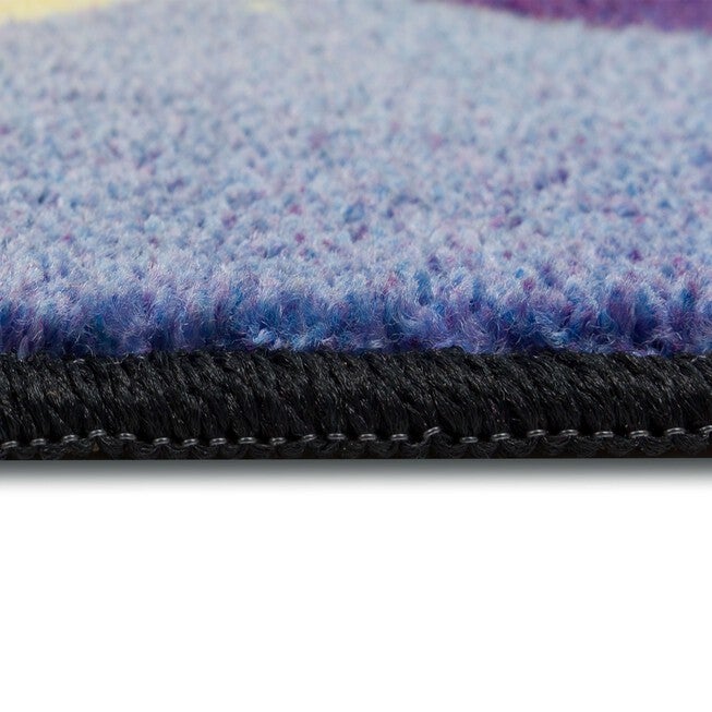 Halloween Moon Purple Kitchen Rug, , alternate image number null