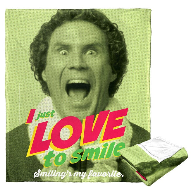 Wb Elf Love To Smile Silk Touch Throw Blanket, O, hi-res image number null