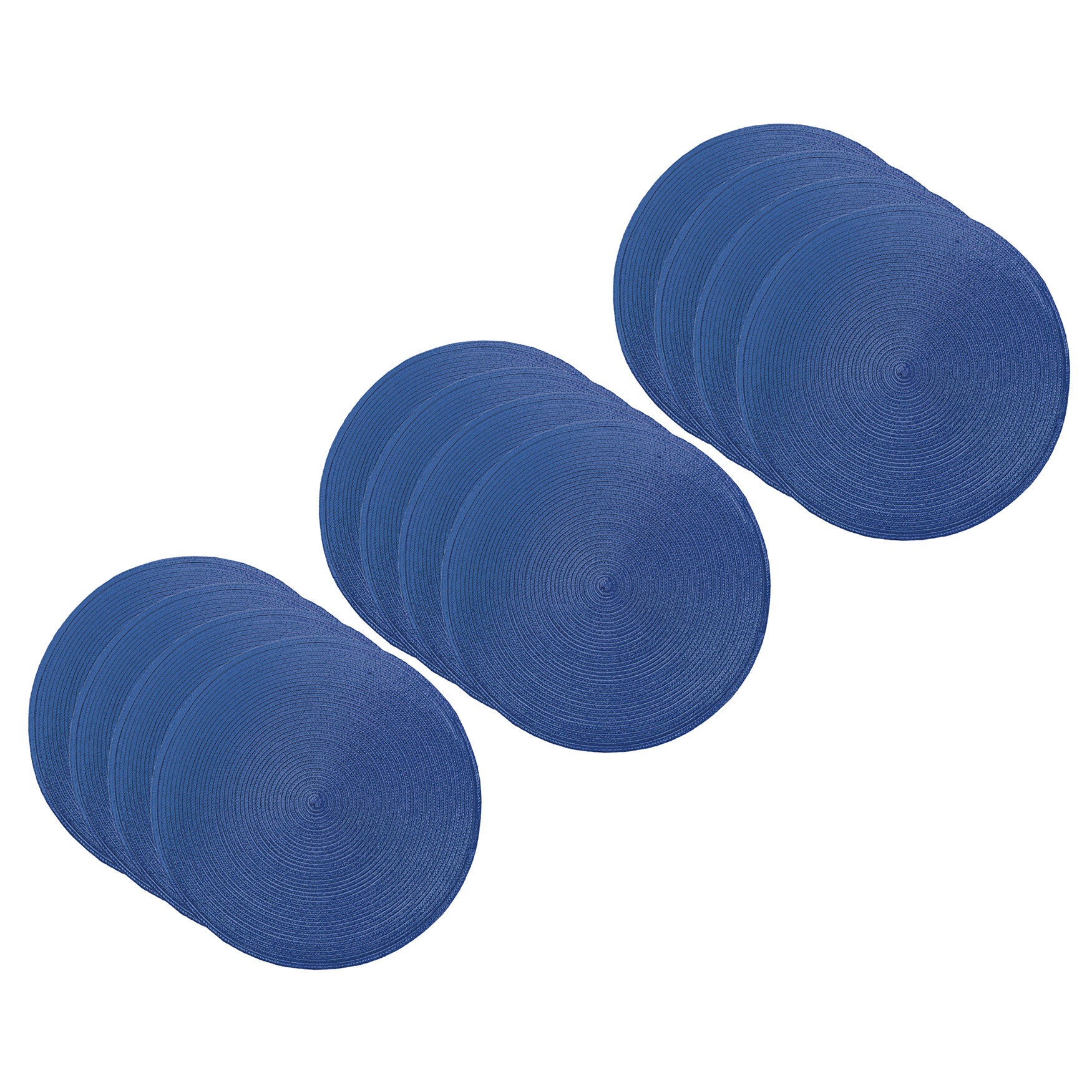 Woven Round Placemat, Set Of Twelve, NAVY, hi-res image number 0