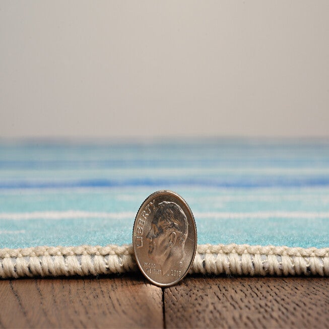 Washable Janna Ivory/Blue Rug, , alternate image number 2