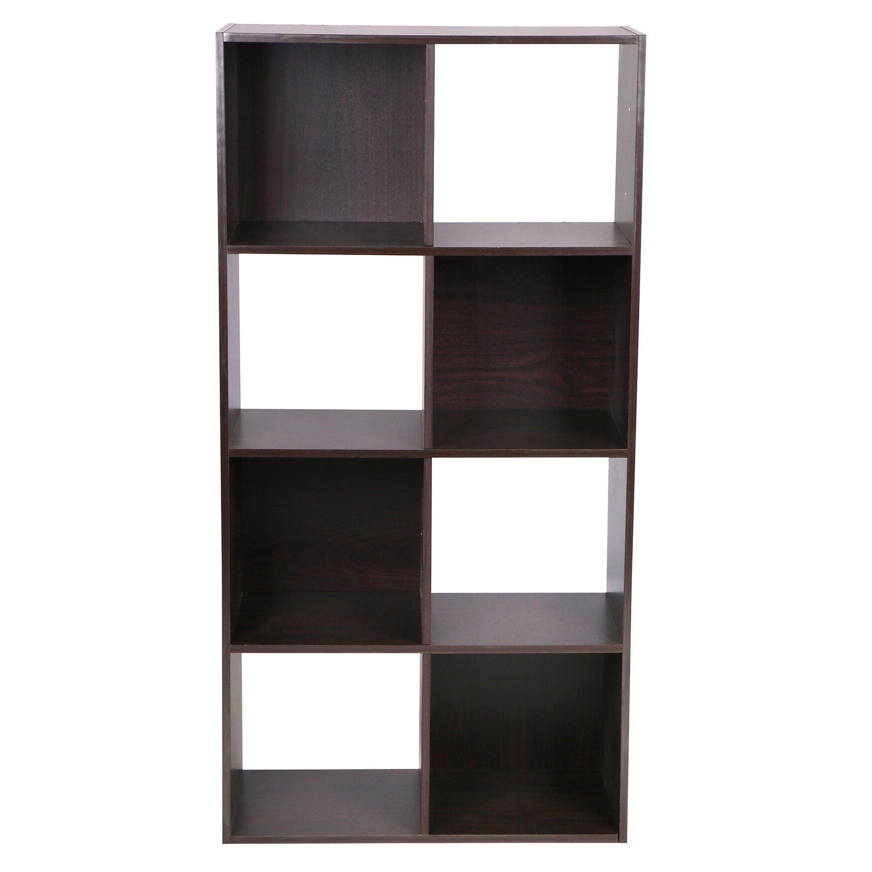 Open and Enclosed 8 Cube MDF Storage Organizer, Espresso Catherines
