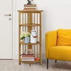 4-Shelf Corner Folding Bookcase-Natural, , alternate image number null