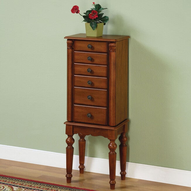 Denene Jewelry Armoire, CHERRY, hi-res image number 0