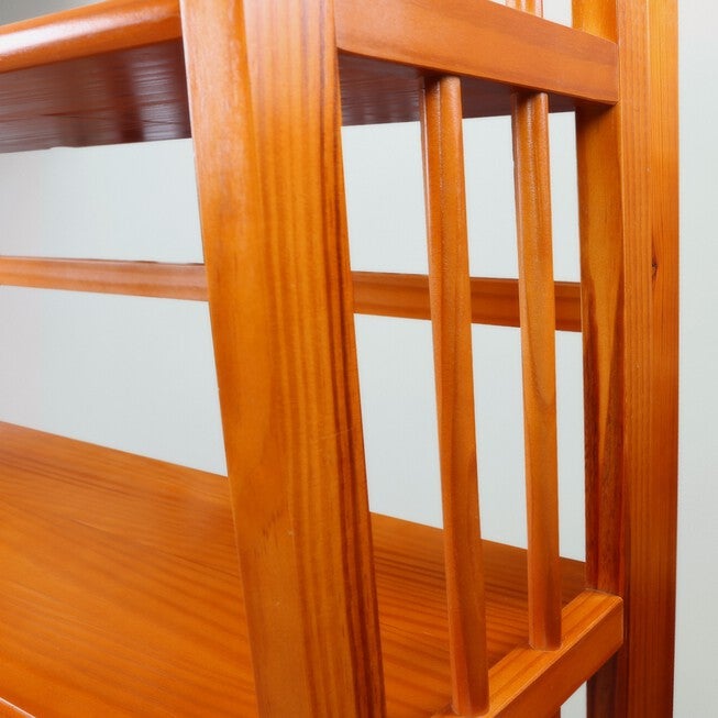 3-Shelf Folding Bookcase 14 inches Wide-Honey Oak, , alternate image number 10