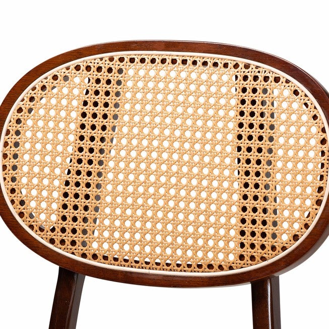 Darrion Mid-Century Modern Grey Fabric And Walnut Brown Finished Wood 2-Piece Counter Stool Set, , alternate image number 3