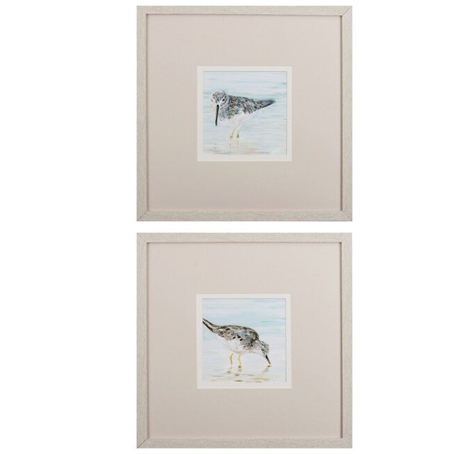 Sandpipers Framed Wall Décor, Set Of 2, BLUE, hi-res image number null