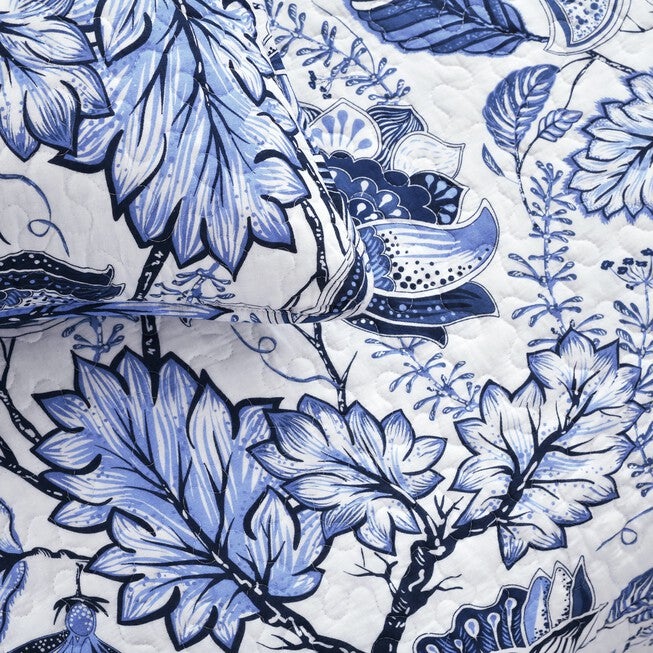 Lush Décor Cynthia Jacobean Quilt Blue 3Pc Set, , alternate image number null
