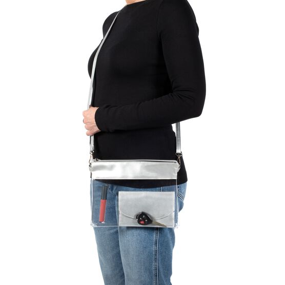 Convertible Bag Purse With Wallet, Clear/Red, , alternate image number null