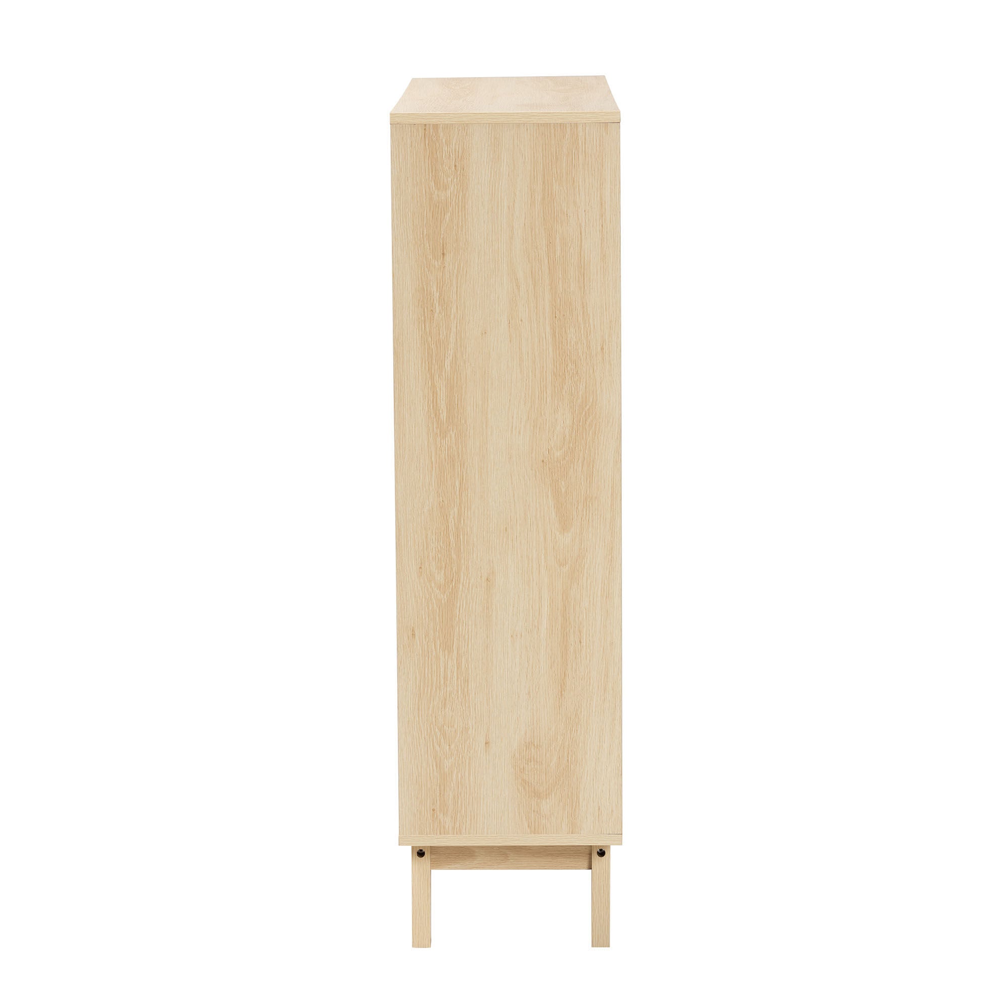 Danina Japandi Oak Brown Finished Wood Bookshelf, OAK BROWN, alternate image number 5