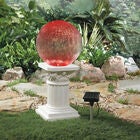 Color-Changing Crackle Glass Ball on Column, , on-hover image number null