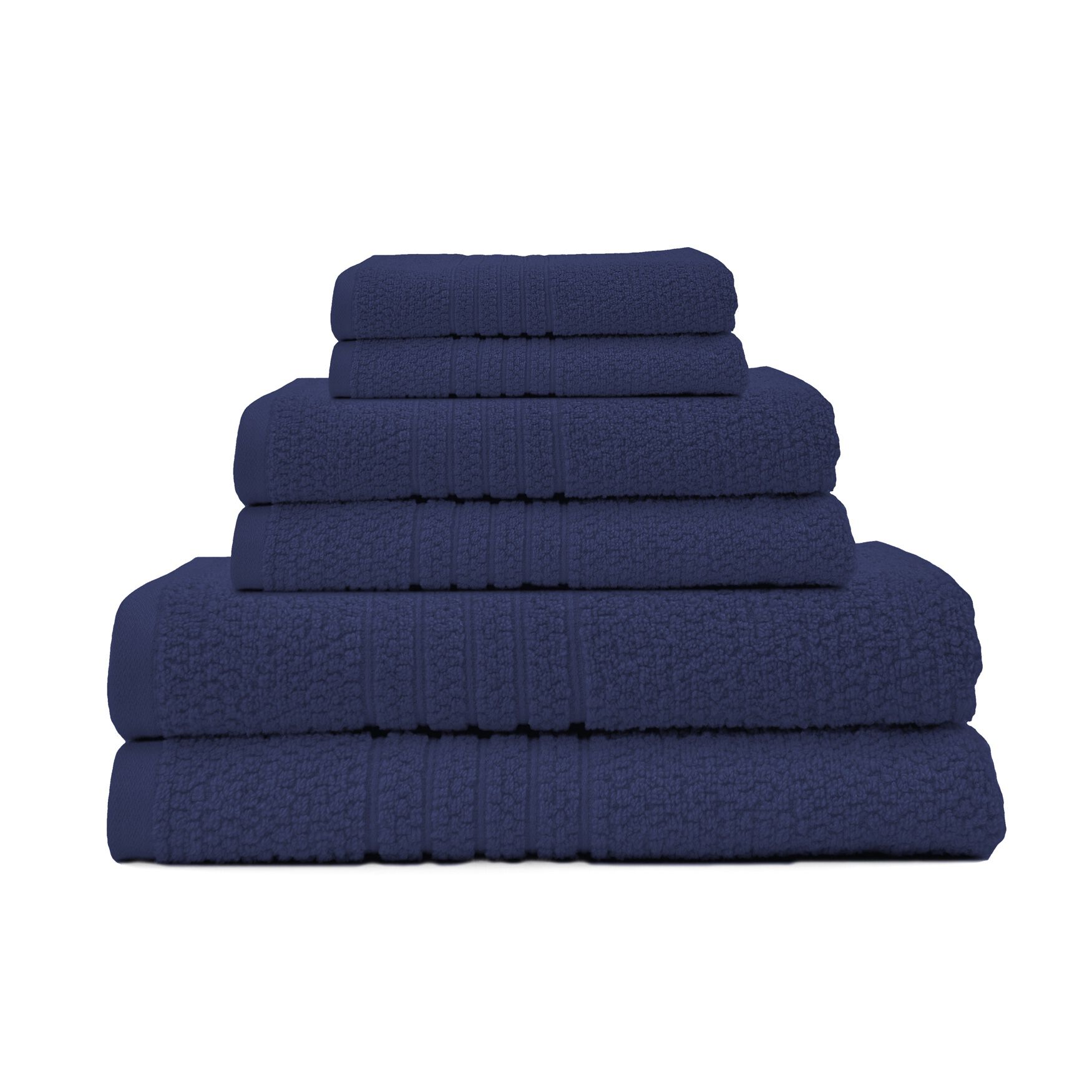 Softee 6-Pc. Towel Set, NAVY, hi-res image number 0