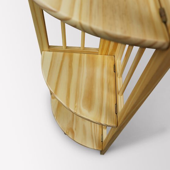 4-Shelf Corner Folding Bookcase-Natural, , alternate image number null