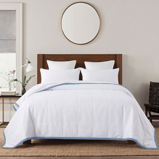 Framed Down Alternative Blanket , BLUE FOG, hi-res image number null