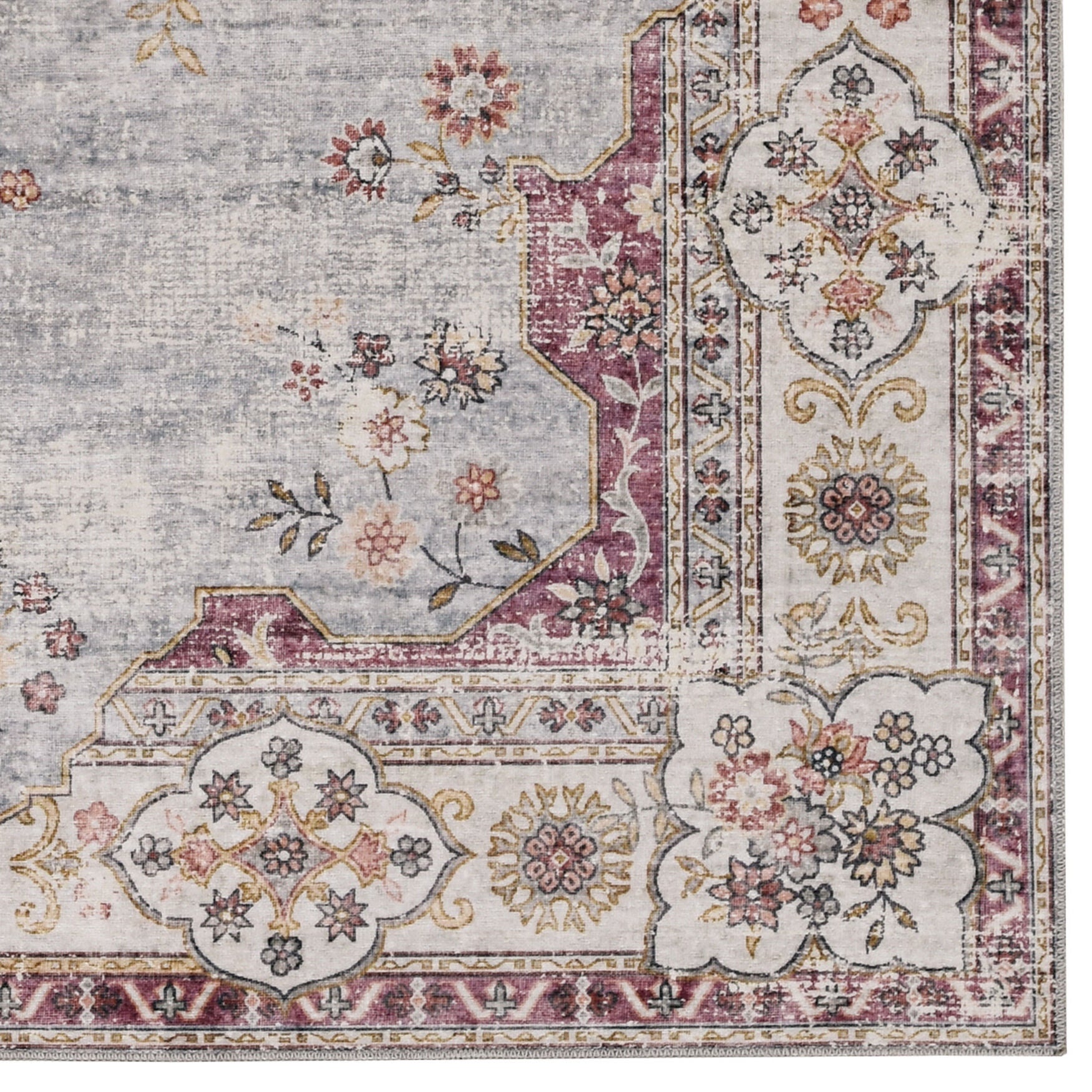 Washable Lennox Pale Blue/Ivory Rug, , alternate image number 3