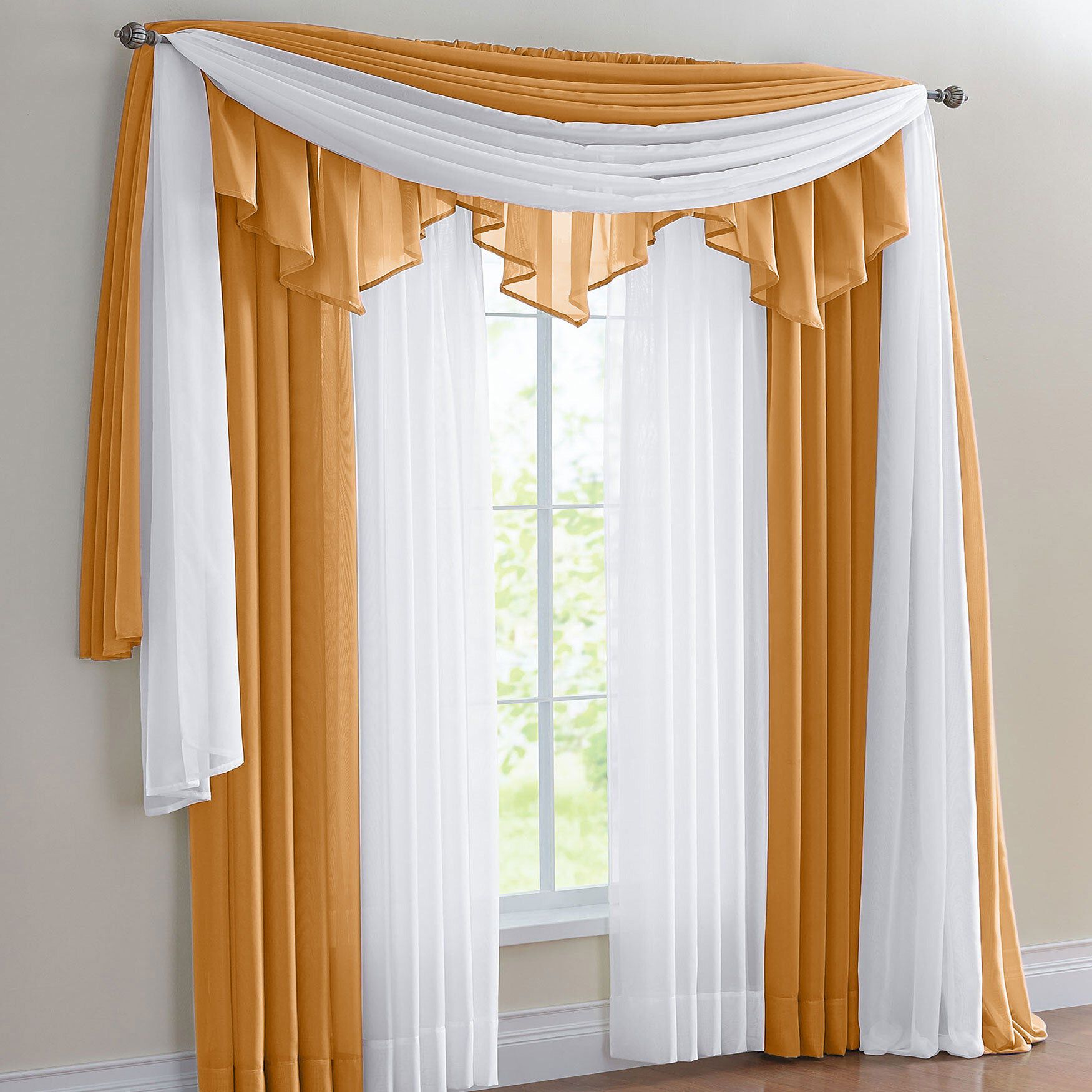 BH Studio Sheer Voile Ascot Valance