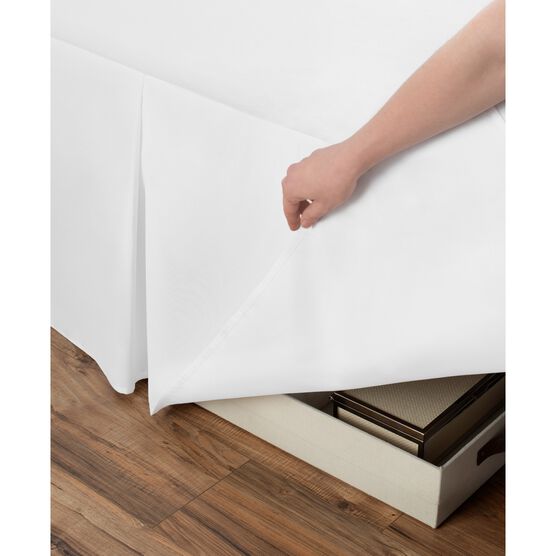 Space Maker Extra-Long 21" Drop Length White Bed Skirt, , on-hover image number null