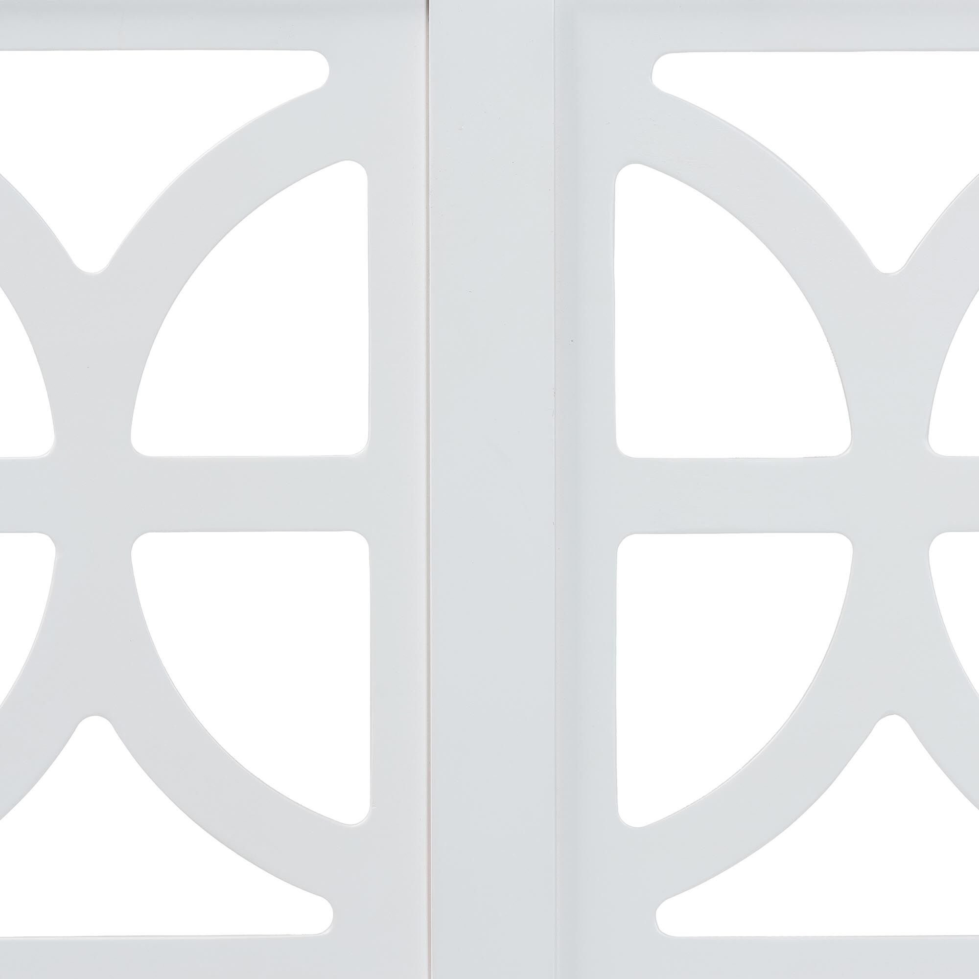 Nansen Wood Headboard with Scalloped Frame, Full, Walnut, WHITE, alternate image number 3