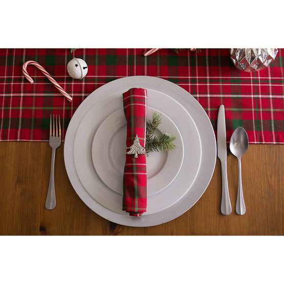 Tartan Holly Plaid Table Runner 14x72, , alternate image number null