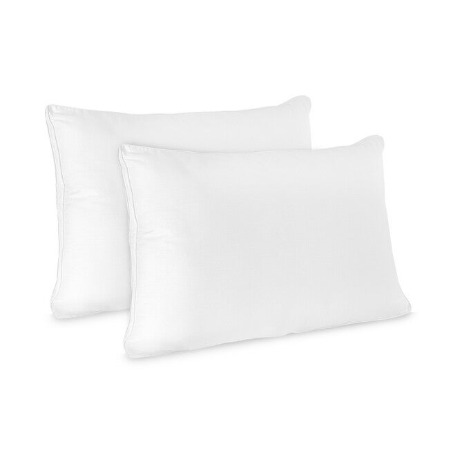SensorPEDIC Low Profile Jumbo Fiber Bed Pillow for Stomach Sleepers - 2 Pack, , on-hover image number null