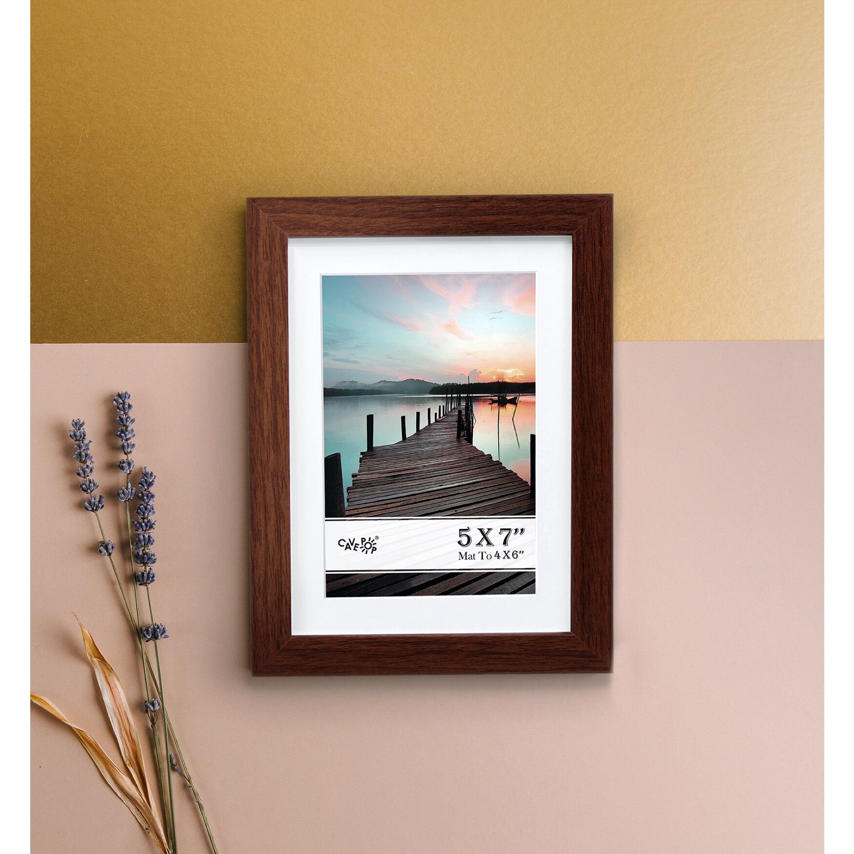4 X 6 Picture Frame W-Mat/5 X 7 Without Mat - Rustic Grey - 5 Units, , alternate image number 2