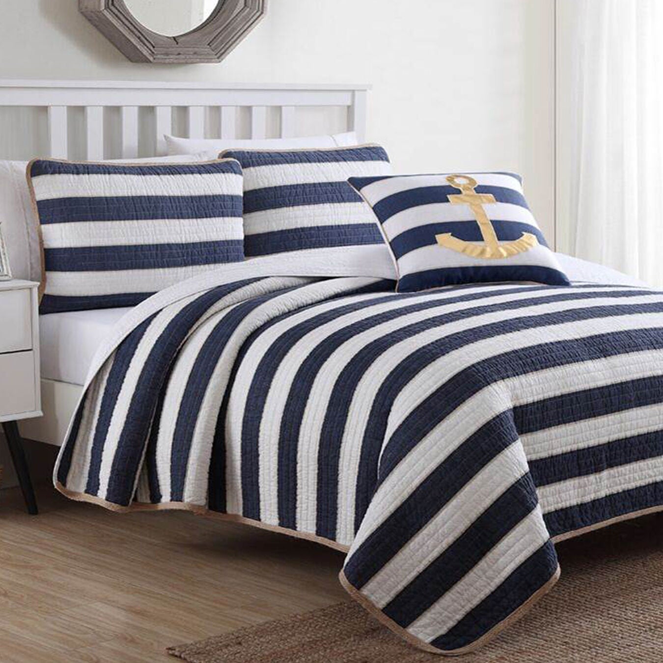 Hampton 4-Pc. Quilt Set, BLUE, hi-res image number 0