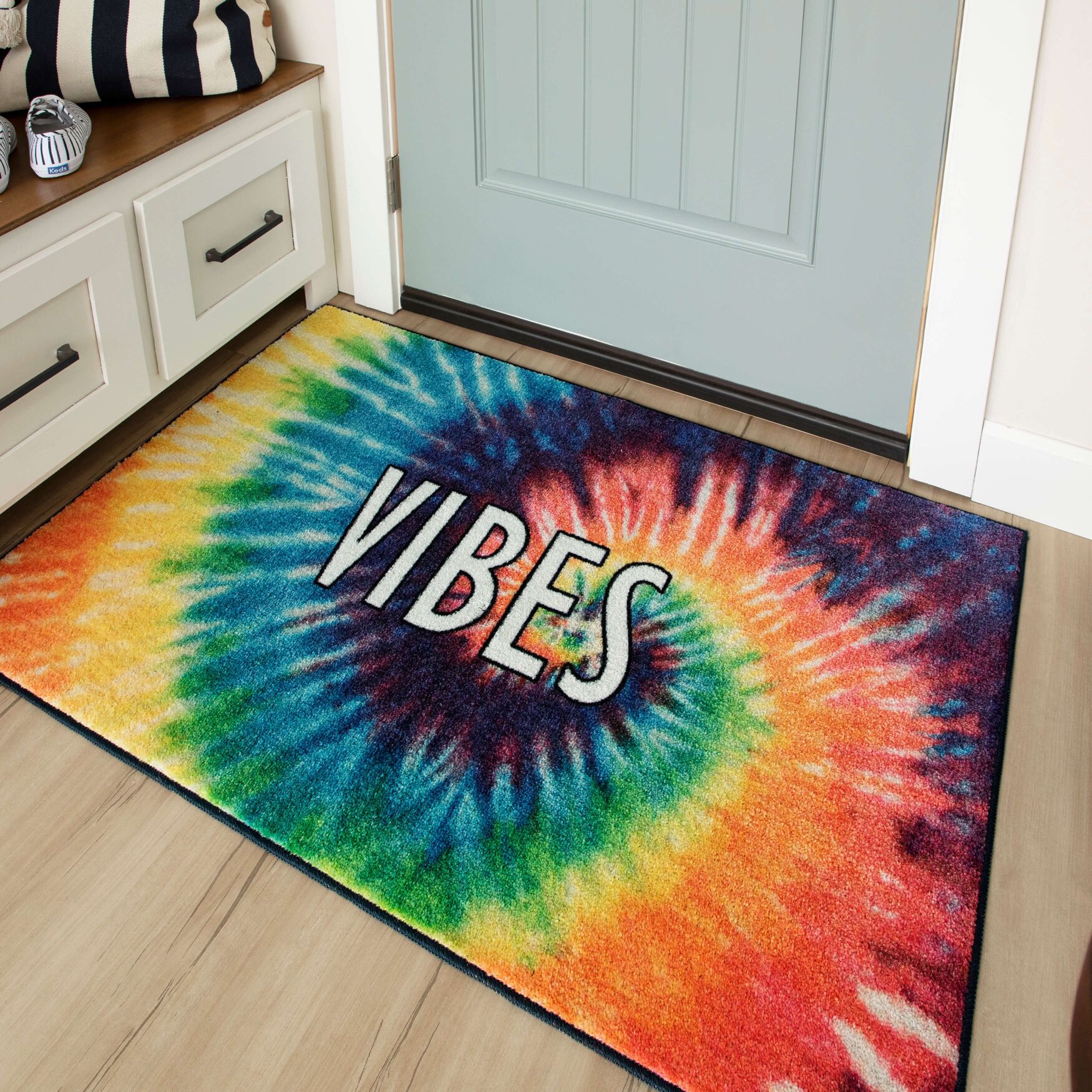 Tie Dye Vibes Multi Kitchen Rug, , alternate image number 7