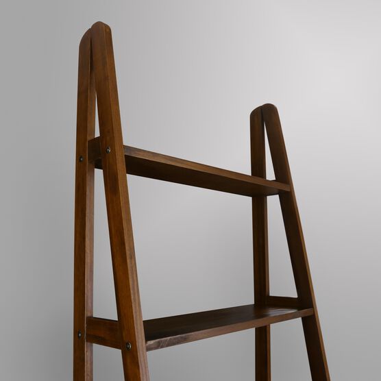 5-Shelf Ladder Bookcase-Warm Brown, , alternate image number null