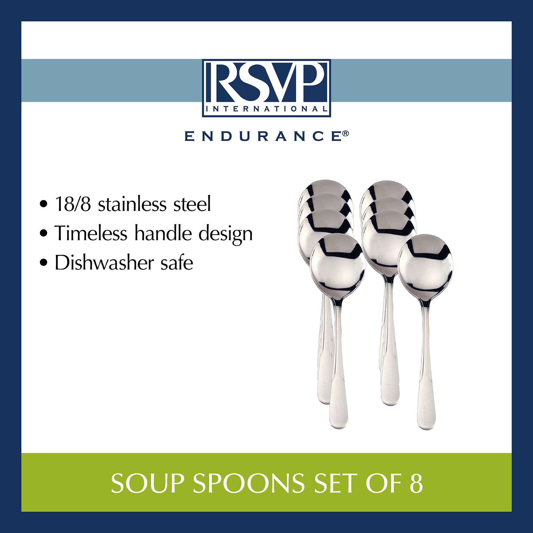 Soup Spoons Boxed Stainles Steel, Set 8, , alternate image number 5