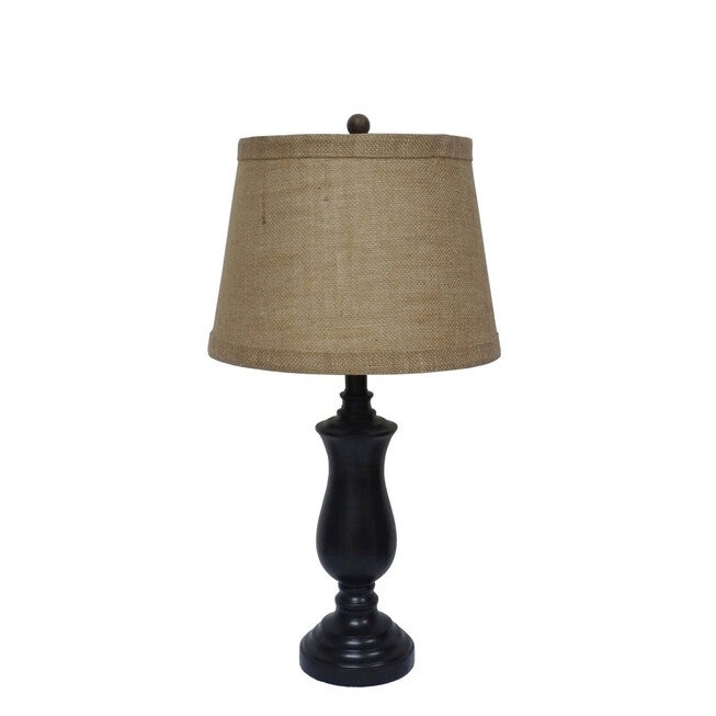 Black Resin 26 inches Table Lamp, BLACK, hi-res image number 0