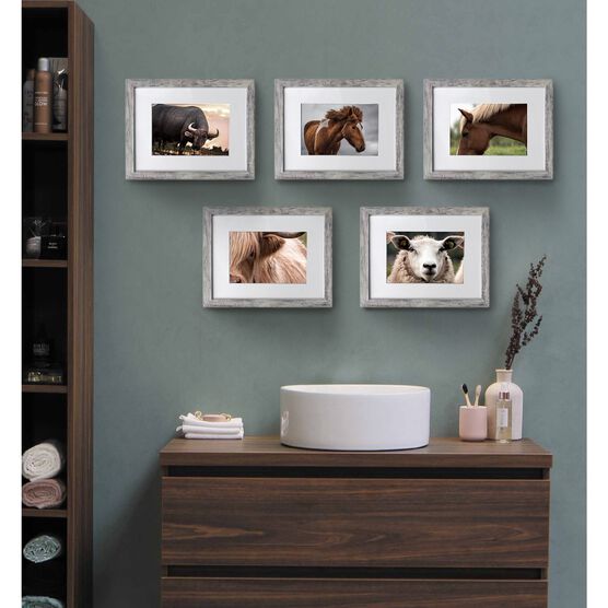 8 X 10 Picture Frame W-Mat/11 X 14 Without Mat - Black - 5 Units, , alternate image number null