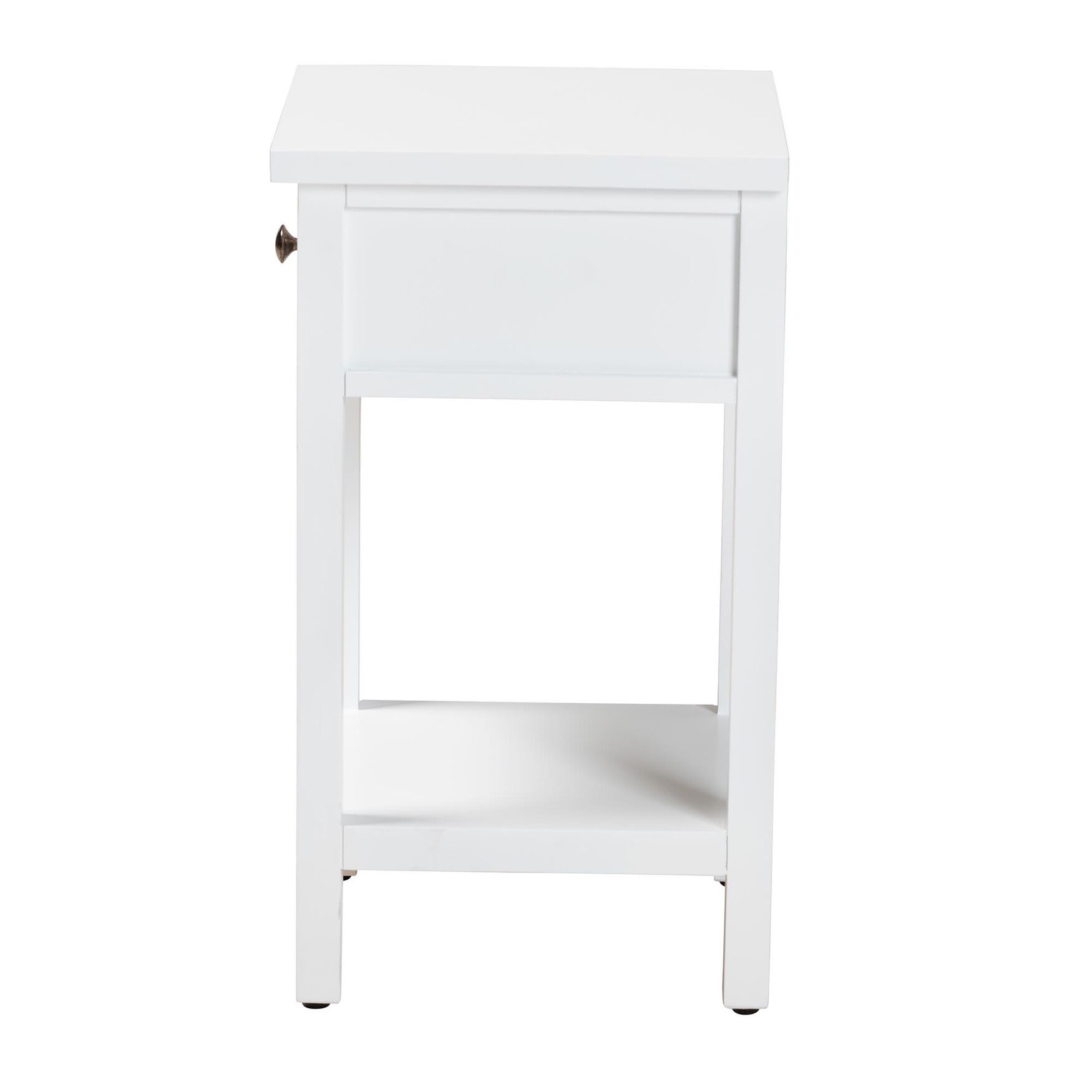 Yelena Classic And Traditional White Finished Wood 1-Drawer End Table, , alternate image number 3