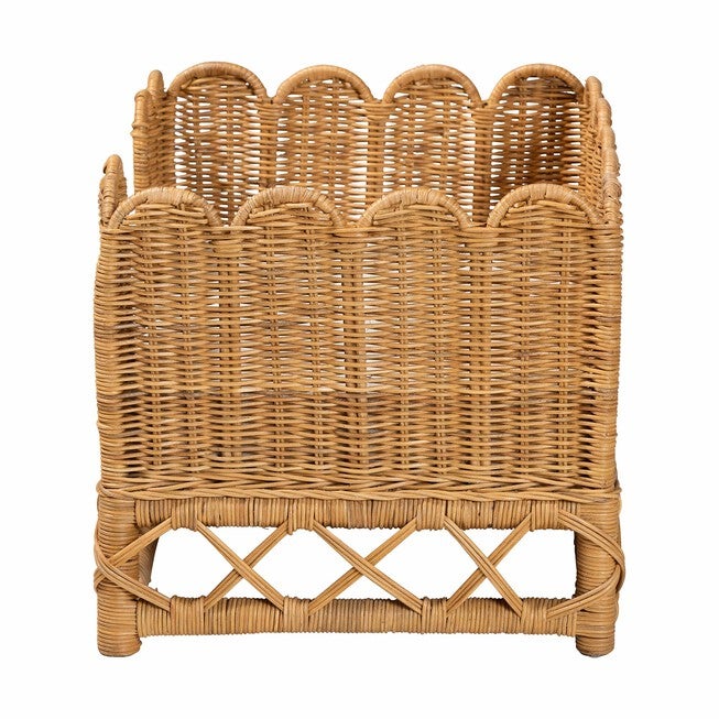 Palm Bohemian Light Honey Rattan Pet Bed, LIGHT, alternate image number null